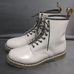 Dr. Martens Size 10 Zinc Oxide Patent Leather Combat Boots